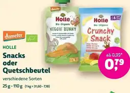 Biomarkt HOLLE Snacks oder Quetschbeutel Angebot