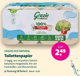 Biomarkt GRAZIE ECO NATURAL Toilettenpapier Angebot