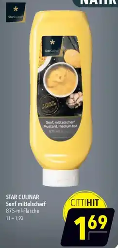 CITTI Markt StarCulinar Senf, mittelscharf Angebot