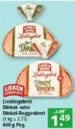 Multi Markt LIEKEN Lieblingsbrot Dinkel- oder Dinkel Roggenbrot Angebot