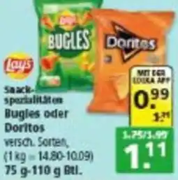 Multi Markt Lay's Saack spazialitäten Bugles oder Doritos Angebot