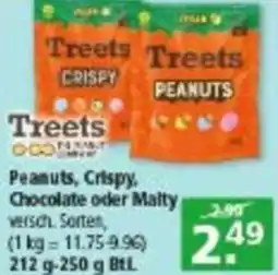 Multi Markt Treets Peanuts, Crispy, Chocolate oder Malty Angebot