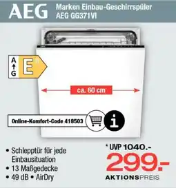 Ostermann Marken Einbau-Geschirrspüler AEG AEG GG371VI Angebot