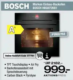 Ostermann Marken Einbau-Backofen BOSCH HBG972KB1 Angebot