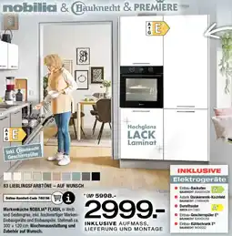 Ostermann nobilia & Bauknecht & PREMIERE Markenküche NOBILIA FLASH Angebot