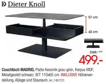 Zurbrüggen Dieter Knoll Couchtisch MADRID Angebot