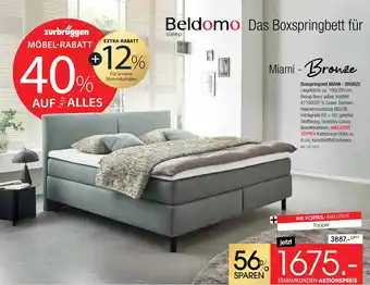 Zurbrüggen Beldomo Boxspringbett MIAMI - BRONZE Angebot