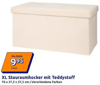 Action XL Stauraumhocker mit Teddystoff Angebot