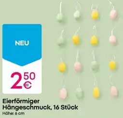 PEPCO Eierförmiger Hängeschmuck, 16 Stück Angebot