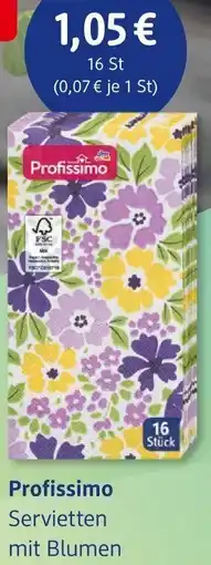 dm drogerie Profissimo Servietten mit Blumen Angebot