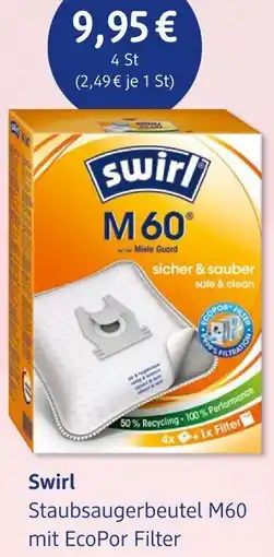 dm drogerie Swirl Staubsaugerbeutel M60 mit EcoPor Filter Angebot