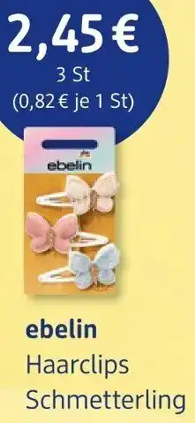 dm drogerie ebelin Haarclips Schmetterling Angebot