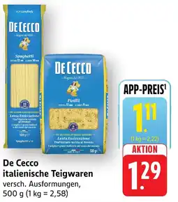 Edeka Neukauf De Cecco italienische Teigwaren Angebot