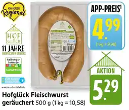 Edeka Neukauf Hofglück Fleischwurst geräuchert Angebot