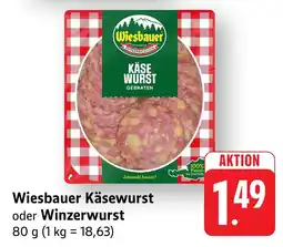 Edeka Neukauf Wiesbauer Käsewurst oder Winzerwurst Angebot