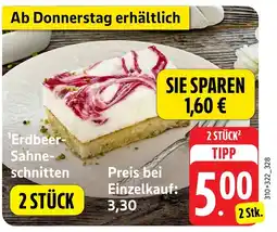 Edeka Neukauf Erdbeer- Sahneschnitten Angebot