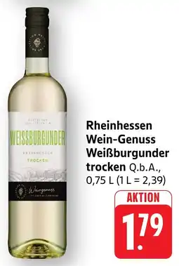 Edeka Neukauf Rheinhessen Wein-Genuss Weißburgunder trocken Q.b.A., Angebot