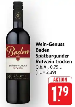 Edeka Neukauf Wein-Genuss Spätburgunder Rotwein trocken Q.b.A., Angebot