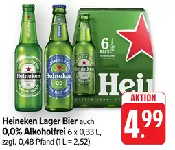 Edeka Neukauf Heineken Lager Bier auch 0,0% Alkoholfrei Angebot