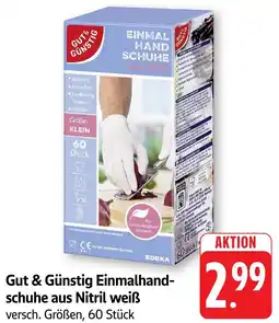 Edeka Neukauf Gut & Günstig Einmalhandschuhe aus Nitril weiß Angebot