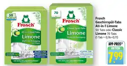 Edeka Neukauf Frosch Geschirrspül-Tabs All-in-1 Limone oder Classic Limone Angebot