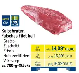 METRO Kalbsbraten Falsches Filet hell Angebot