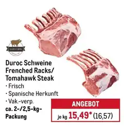 METRO Duroc Schweine Frenched Racks/ Tomahawk Steak Angebot