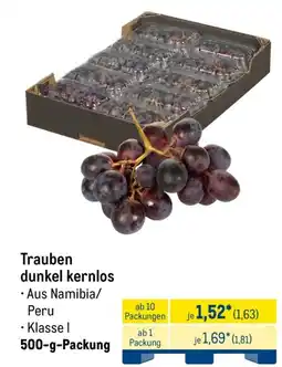 METRO Trauben dunkel kernlos Angebot