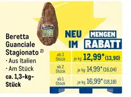 METRO Beretta Guanciale Stagionato Angebot
