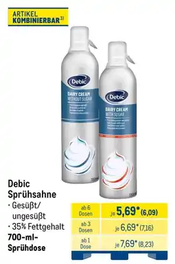 METRO Debic Sprühsahne Angebot
