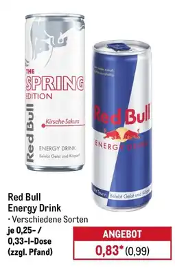METRO Red Bull Energy Drink Angebot