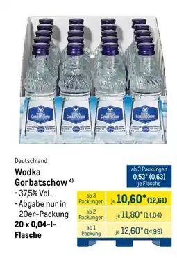 METRO Deutschland Wodka Gorbatschow Angebot
