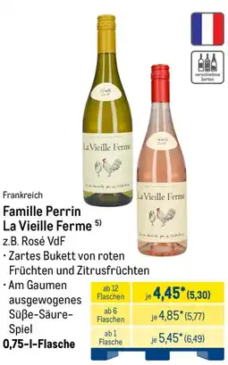 METRO Famille Perrin La Vieille Ferme z.B. Rosé VdF Angebot