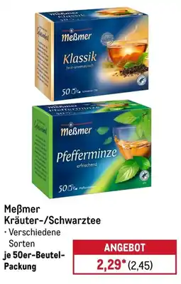 METRO Meẞmer Kräuter-/Schwarztee Angebot