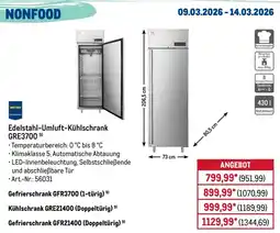 METRO METRO PROFESSIONAL Edelstahl-Umluft-Kühlschrank GRE3700 Angebot