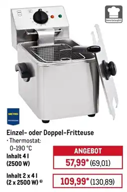 METRO METRO PROFESSIONAL Einzel- oder Doppel-Fritteuse Angebot