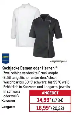 METRO METRO PROFESSIONAL Kochjacke Damen oder Herren Angebot