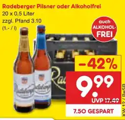 Netto Marken-Discount Radeberger Pilsner oder Alkoholfrei Angebot