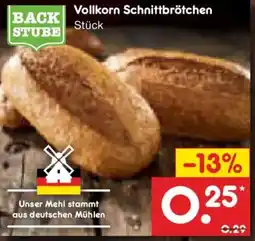Netto Marken-Discount BACK STUBE Vollkorn Schnittbrötchen Angebot