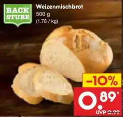Netto Marken-Discount BACK STUBE Weizenmischbrot Angebot