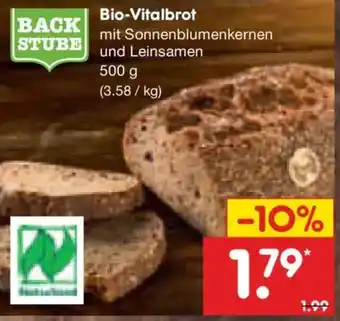 Netto Marken-Discount BACK STUBE Bio-Vitalbrot Angebot
