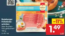 Netto Marken-Discount Radeberger Frühstücksschinken Angebot