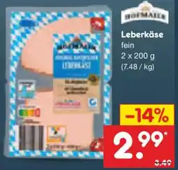 Netto Marken-Discount Hofmaier Leberkäse Angebot