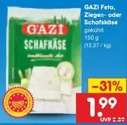 Netto Marken-Discount GAZI Feta, Ziegen- oder Schafskäse Angebot