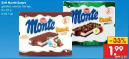 Netto Marken-Discount Zott Monte Snack Angebot