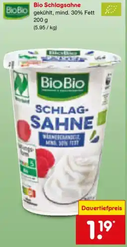 Netto Marken-Discount Bio Schlagsahne Angebot