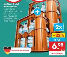 Netto Marken-Discount Märkisch Kristall Mineralwasser Angebot