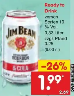 Netto Marken-Discount JIM BEAN Ready to Drink Angebot