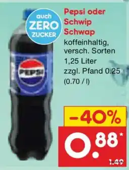 Netto Marken-Discount Pepsi oder Schwip Schwap Angebot