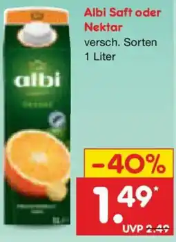 Netto Marken-Discount Albi Saft oder Nektar Angebot